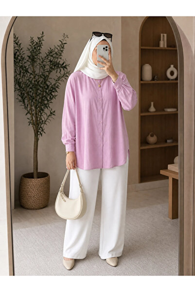 Lamazi Veil ADA GÖMLEK OVERSIZE STANDART KALIP MOR