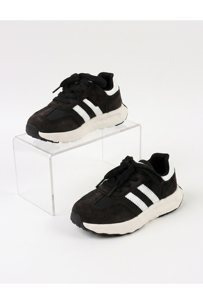 MiniKids Adidasi sport Laures Apawwa negru