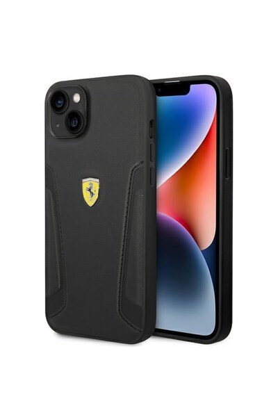 Ferrari Husă FEHCP14MRBUK iPhone 14 Plus 6.7 ", neagră, rigidă, cu textură de...