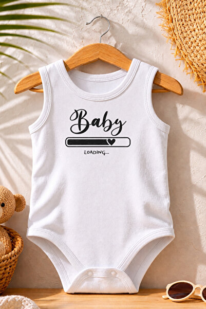 Pamuk Saray Baby Loading Printed Bodysuit Undershirt 100% Cotton
