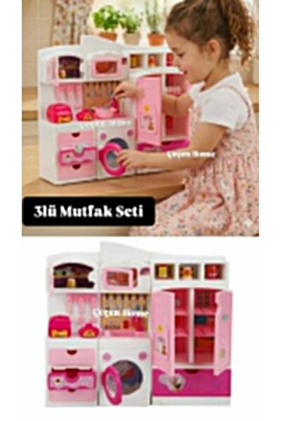 ÇEÇEN HOME 3-Piece Kitchen Set, 3-Compartment Kitchen Household Set