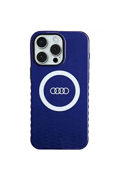 Audi Husă IML Big Logo MagSafe pentru iPhone 15 Pro Max, albastră