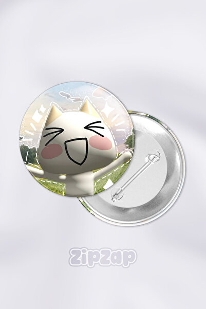 ZipZap Toro Cat Rozet Çanta Süsü Rozet İğneli Buton Rozet Seti (1 Adet)