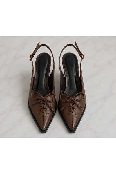 CİMİLİ SHOES Tocuri înalte pentru femei, cu vârf ascuțit, cu detaliu din dant...