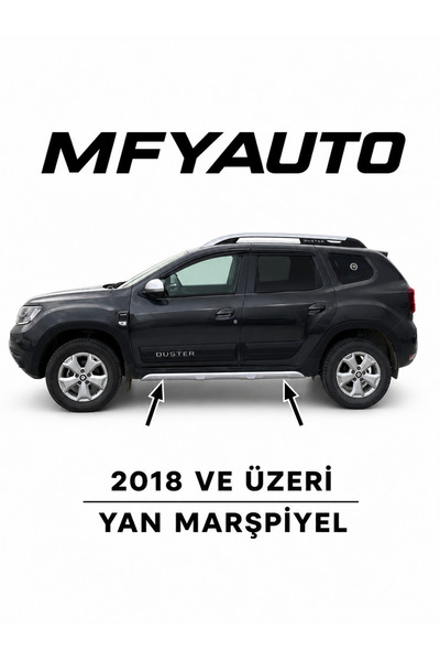 MFY 2018 ve Üzeri Dacia Duster Gri Yan Marşpiyel (Cappa)