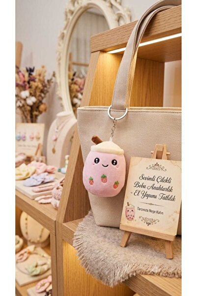 Şirin Kawaii Meyveli Peluş Anahtarlık - Sevimli Bubble Çay Çanta Aksesuarı