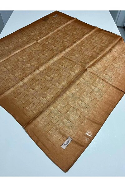 Picasso Silk-Look Gold Colored Crystal Scarf – Twill Stylish Design 90X90