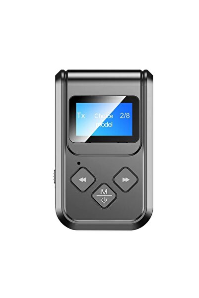 Qozie Bluetooth 5.0 Transmit Receive 2in1 Dijital Ekranlı Ses Alıcı Verici Au...