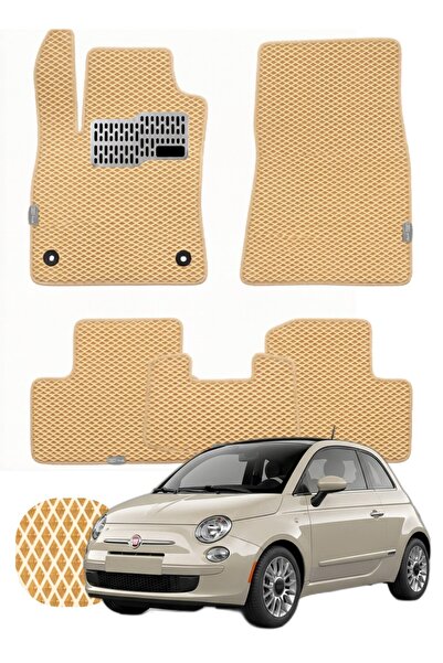 UNAL MAT Fiat 500C 2007 ve sonrası Özelleştirilebilir Tam Set Premium EVA Pas...