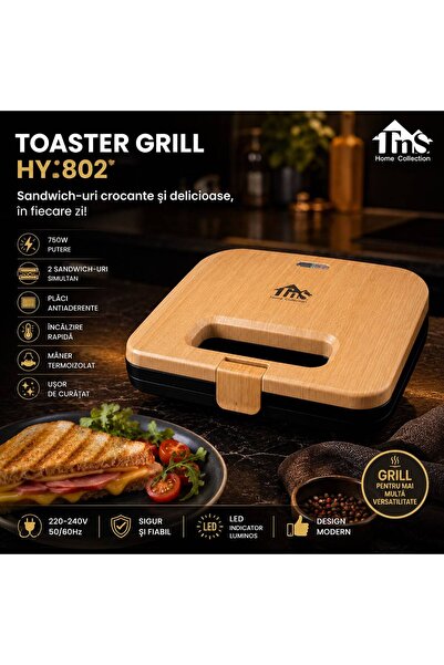 tns Set 2 în 1 Toaster Grill HY-802 + Fierbător Electric 2.0L