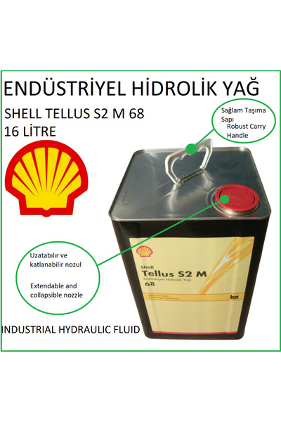 SHELL 16 LİTRE TELLUS S2 M 68 ENDÜSTRİYEL HİDROLİK YAĞ, INDUSTRIAL HYDRAULIC ...