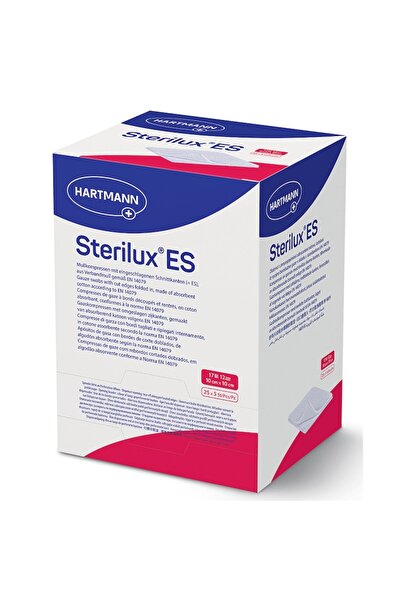 Hartmann Sterilux ES αποστειρωμένα επιθέματα γάζας, 10 εκ. x 10 εκ., 25 φακελ...