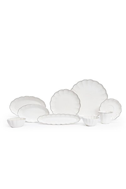 Maxx Doria Flower Platinum 6 Kişilik 29 Parça Kahvaltı Takımı