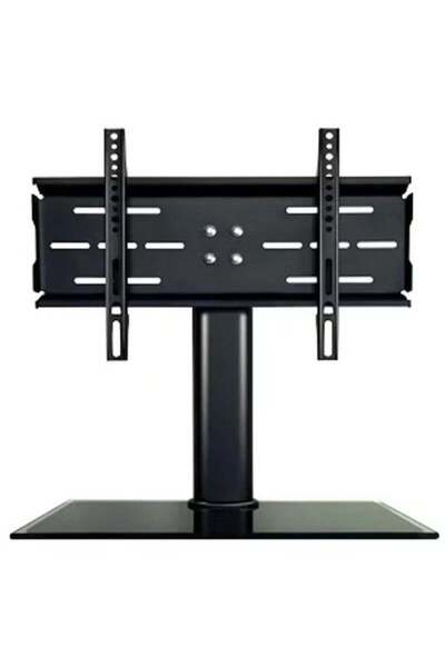 Skilltech Universal Tabletop TV Stand with Tempered Glass Base – Sleek and St...