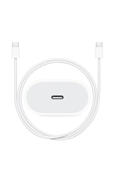 LUXRN iPhone 25W USB-C Hızlı Şarj Seti USB-C Güç Adaptörü ve USB-C Şarj Kablo...