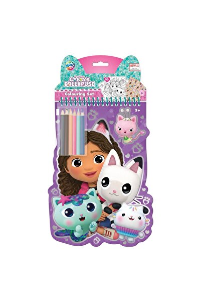 GRAFİX Carte de colorat cu 6 creioane colorate, Grafix, Gabbys Dollhouse, 20 ...