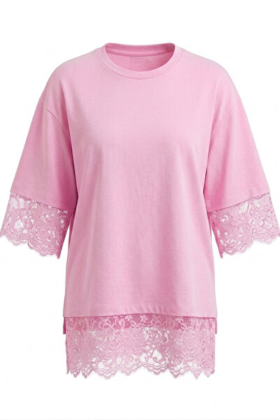 MAGARDE Bluza sa čipkastim detaljima - ROZE