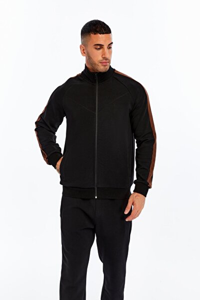 Arma Ar-Ma Men's Full Zipper Sweatshirt Without Print Basic Fleto Pocketed St...