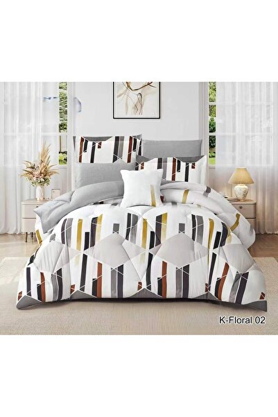 RAND Nefirin Hotel Quality Summer Style Elegant Design 7 Pieces Bedding Set f...