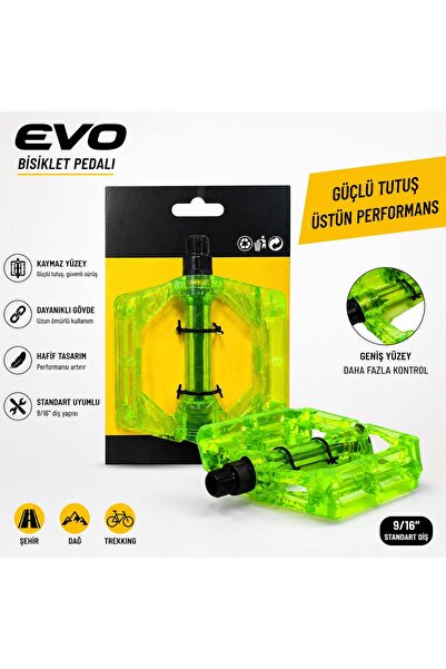 motobisikletim Mtb Bisiklet Pedalı Plastik Geniş Renkli [takım]