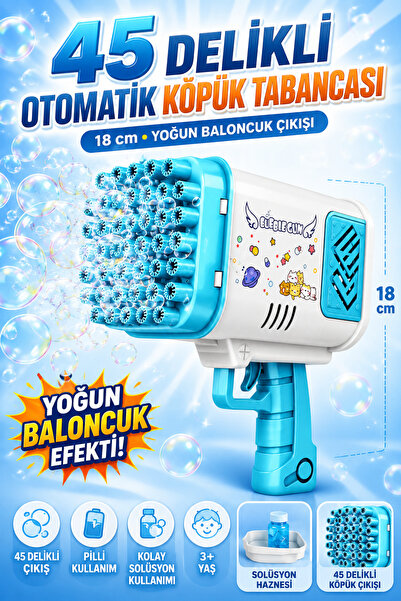 YILDIRIM OYUNCAK Pilli LED Işıklı 45 Delikli Köpük Tabancası 18cm – Otomatik ...