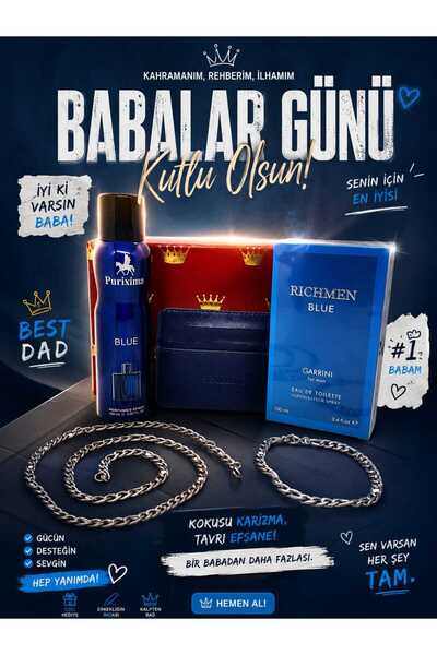 BeautySet 7 Parça Erkek Hediye Seti Kutusu Babalar Günü Hediyesi 113447