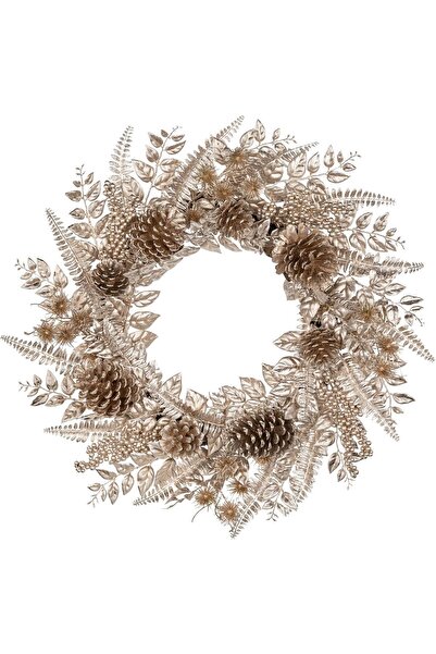 OEM Coronită Decorativă de Crăciun pentru Ușă 60 cm Decorațiune de Crăciun Aurie
