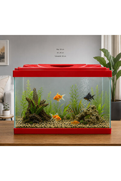 PKR Akvaryum premium 50 cm krmızı
