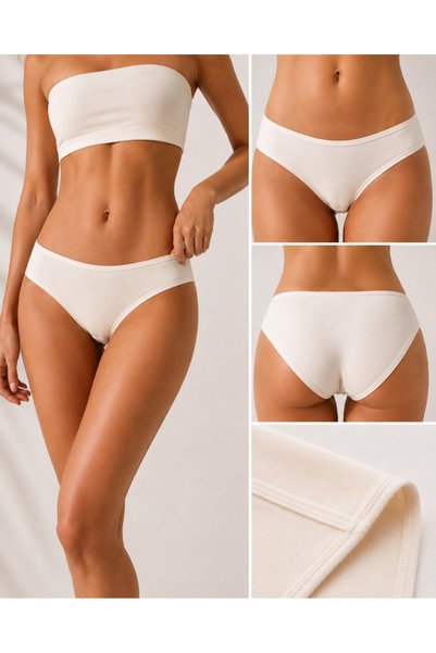 GEMA MODA Women's Cotton Basic Slip Panties Set 3-Pack