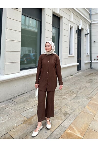 EC MODA بدلة نسائية ملفوفة مع بنطلون
