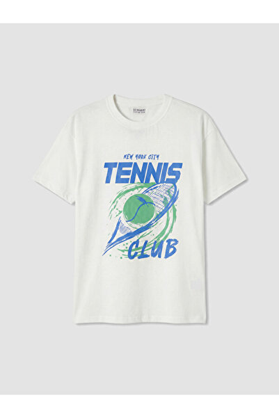 LC Waikiki Esvab • Modern & Distinctive Zero Roba Collar Nyc Printed Boys' T-...