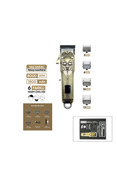 Tamam Elektronik MR.TRIMMER MR-6800 SAÇ & SAKAL KESME TRAŞ MAKİNESİ ( AYARLAN...