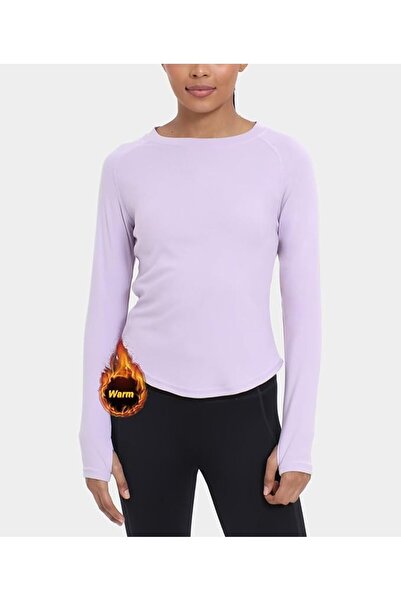 OEM Tricou Termoactiv pentru Femei cu Mâneci Lungi Sportiv de Alergare Violet M