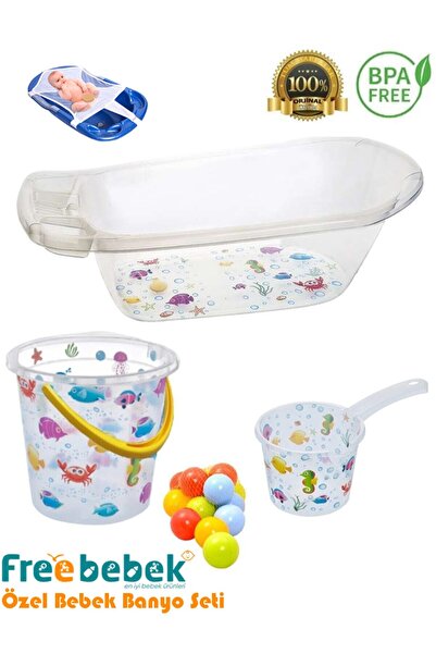 Empressco Freebebek Fileli Şeffaf Bebek Küveti Ve Banyo Seti 5 Parça - Fiyatı...