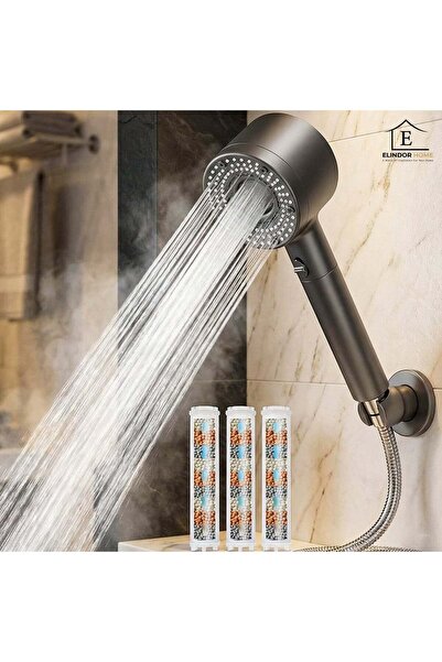 Elindor ®   Cap de duș cu filtrare în 3 straturi, elimină clorul, metalele gr...