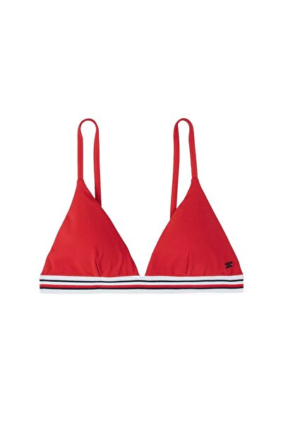 Tommy Hilfiger Top de bikini de damă cu dungi și model triunghiular L