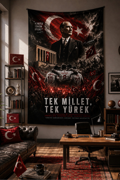 Vagonik Echipa Națională a Turciei și Bannerul Vertical pentru Perete Atatürk...