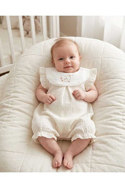 Egelite Baby Girl Summer Clothes with Bird Embroidery Muslin 0-3-6-9 Months B...