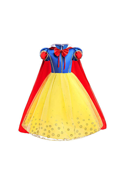 SOLLUXE Rochie Printesa Alba ca Zapada pentru fete, costum carnaval si serbar...