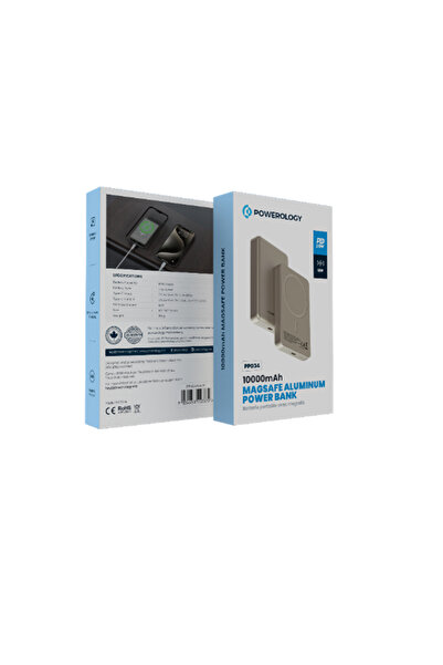 Powerology Spetelli 10000mAh Magsafe Aluminum Power Bank PD 20W Titanium