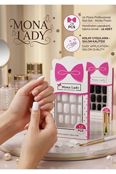 gaman Professional 24 Parça Mat Siyah & Mat Beyaz Kendinden Yapışkanlı Takma ...