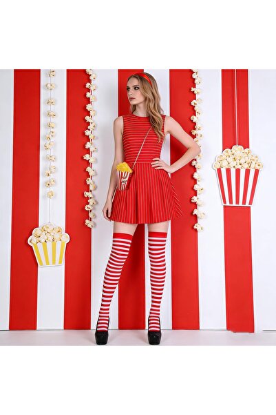 OEM Geantă crossbody Popcorn Costume, mică, din satin, de umăr – Roșu