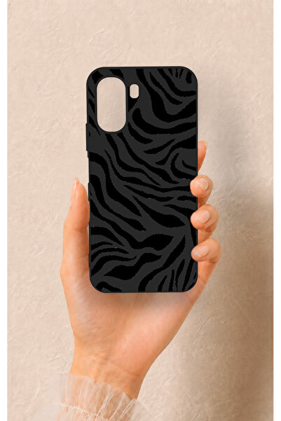 Vip Case Oppo A6T Uyumlu Siyah Zebra Desenli Silikon Kılıf