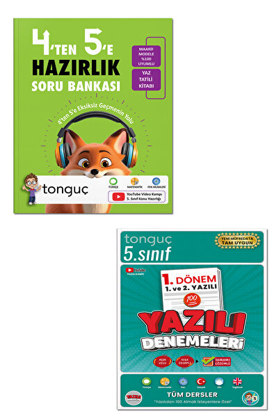 Tonguç Yayınları 4'ten 5'e Hazırlık Kitabı Ve 5. Sınıf 1. Dönem Yazılı Deneme...