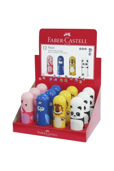 Faber Castell Обикновена острилка за моливи с гумичка Животни Фабер-Кастел