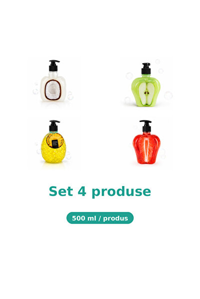 Tasty Set 4 Produse Tasty, Mix Cocos, Mar Piele Sensibila, Ananas, Capsuni