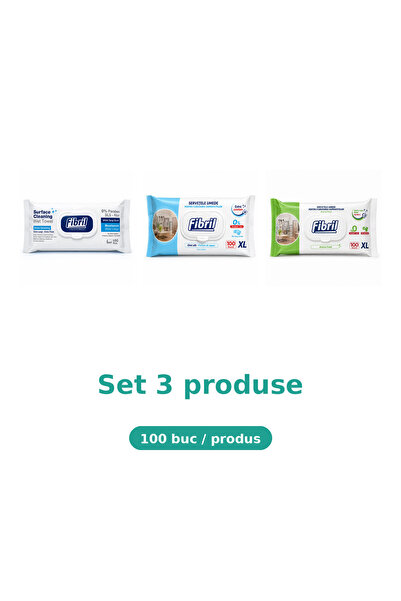 Fibril Комплект от 3 продукта Фибрил, Смес синьо, XL синьо, XL зелено