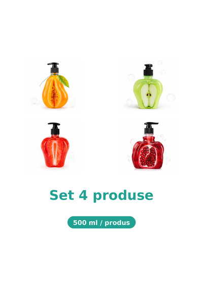 Tasty Set 4 Produse Tasty, Mix Pepene Galben, Mar Piele Sensibila, Capsuni, R...