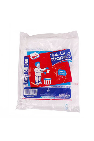 Hotpack White Dustbin Liner Bag 45x55cm 50 Pieces