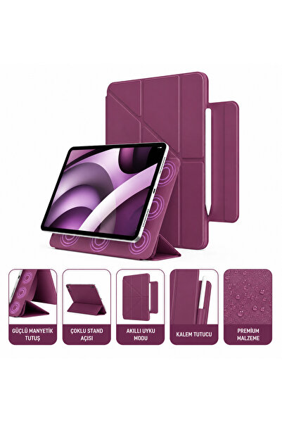 EHZ TEKNOLOJİ iPad A16 2025 / iPad 10. Nesil 2022 Uyumlu Manyetik Kılıf Kalem...